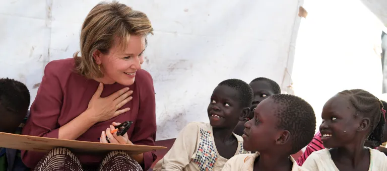 Visit by H.M. Queen Mathilde of Belgium, and princess Elisabeth of Belgium, to Kakuma Refugees Camp in Kenya.