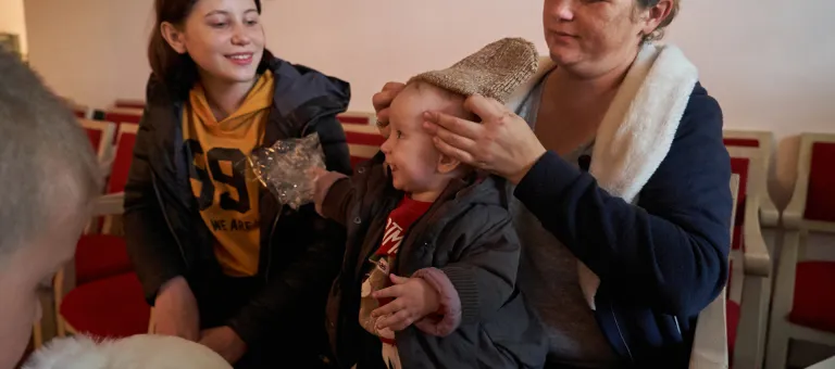 Khmelnytskyi, West-Oekraïne, Spilno-centrum, winterkit © UNICEF/UN0720470/Vostrikov