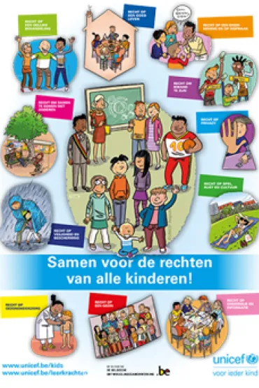 Poster Samen voor de rechten van alle kinderen